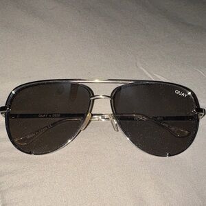 Quay Australia Black and Silver Sunglasses